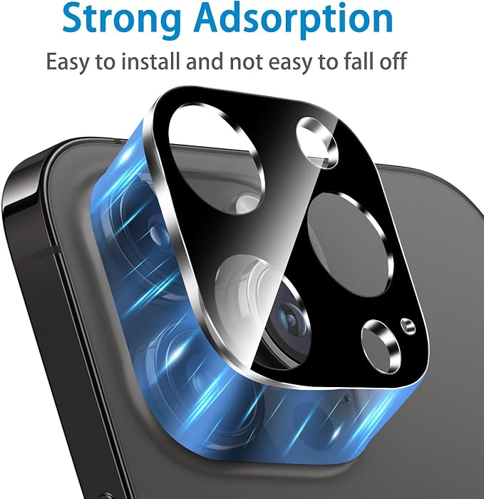 Dengduoduo 3 Pack Camera Lens Protector for iPhone 13 Pro 6.1" & iPhone 13 Pro Max 6.7", Tempered Glass, Ultra HD, 9H Hardness, Anti-Scratch, Case Friendly, Easy to Install [No Affect on Night Shots] - Image 4