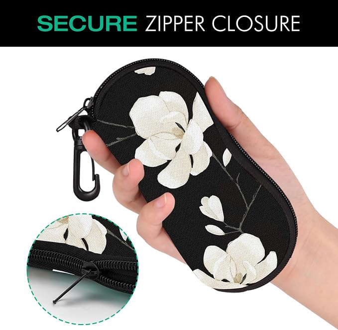 MoKo Sunglasses Soft Case Ultra Light Neoprene Zipper Eyeglass Case for Men Women - Image 4