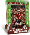 Football Picture Frame, All Star Go Team Picture Frames, Sports Themed Photo Frame for 4x6 Inches Photos, Tabletop Display Frames for Football Players and Coaches, Sports Decor for Home by Unknown