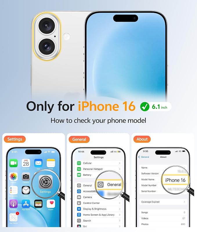 FNTCASE for iPhone 16 Case, Fit for Magsafe, Screen Protector, Light Blue | Full Camera Protection, Translucent Matte, 14FT Military Grade Drop Proof, Shockproof Protective Phone Cover - Image 2