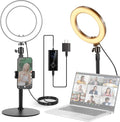 NEEWER 8" 18W High Power Desk Ring Light with Stand & Phone Holder, Circle Selfie Ringlight for iPhone Streaming Vlogging Recording, Video Conference Lighting Kit for Laptop Computer Zoom Call, RH8B by Neewer