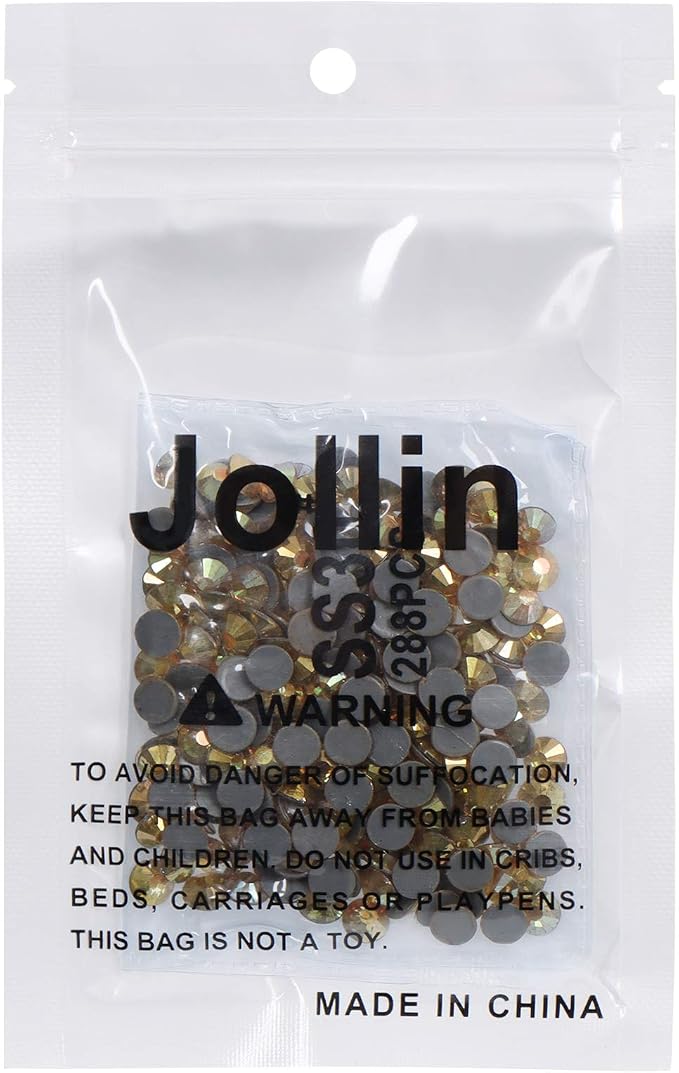 Jollin Hotfix Rhinestones Flatback Crystal 6.4mm SS30, Metallic Sunshine | 288pcs Hot Fix Crystals Glass Rhinestones for Bedazzling, Crafting, Clothes, Shoes & Accessories DIY Decoration - Image 7