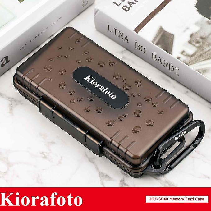 Kiorafoto 40 Slot SD Card Holder for Camera Memory Cards PSV Switch Cards | Large Capacity,Water-Resistant Memory Card Case,for 40 SD SDHC SDXC Cfexpress TypeA PS Vita Switch Cards,w Labels & Carabiner - Image 6