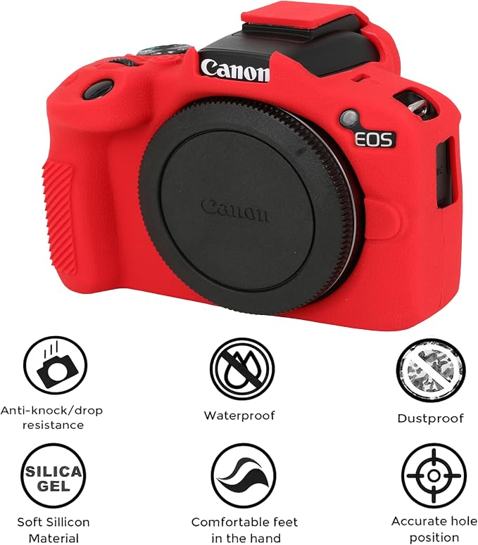 Case for R50, R50 Camera Silicone Protective Case, Lightweight, Anti-Scratch Slim Fit Soft Skin, R50 Accessories - Red - Image 3