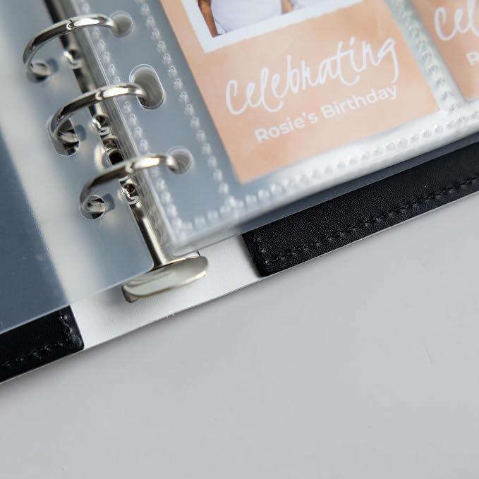 Photo Album For 2X6 Photo Booth Slip In Strips And 4X6 Pictures - 6 Ring Notebook Binder With 20 2 By 6 Sleeves - Fits 80 Photobooth Prints (WHITE HARD COVER NEKU&CO, 2X6) - Image 6