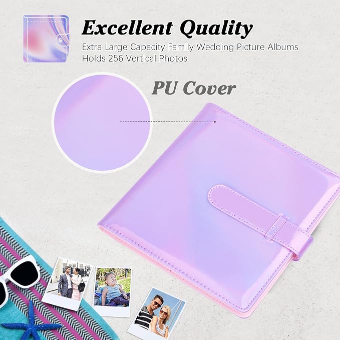 256-pocket Instant Photo Album for Fujifilm Instax mini Photo | Album Book for PoIaroid instant Camera, for Wedding Anniversary Birthday Travel Memories, Keep Your Unique Memories Safe - Image 6