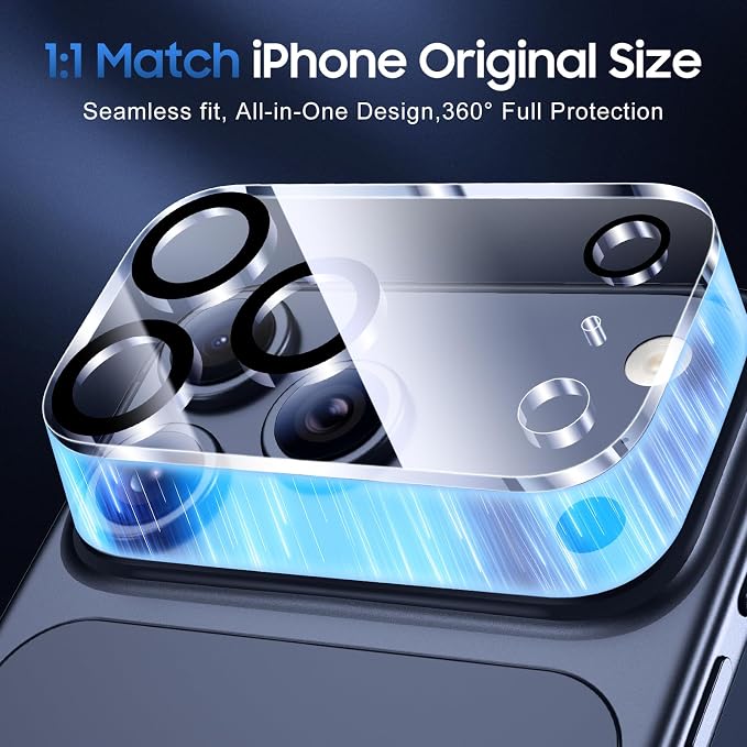 UniqueMe Compatible for 3 Pack iPhone 17 Pro Max Camera Lens Protector | HD Clear, Anti Scratch, Full-Coverage, Camera Cover, Easy to Install, Case Friendly - Image 6