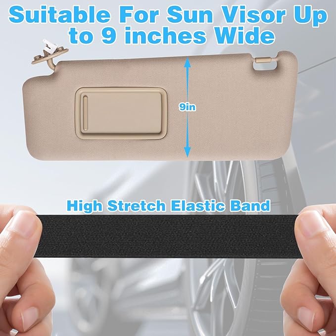 Leather Car Visor Picture Holder Photo Clip Fits 5-Inch Car Picture Frame Displays Your Photographs Sun Visor Car Photo Holder Black Both Horizontally And Vertically, Photo Car Visor Clip for Vehicle - Image 5