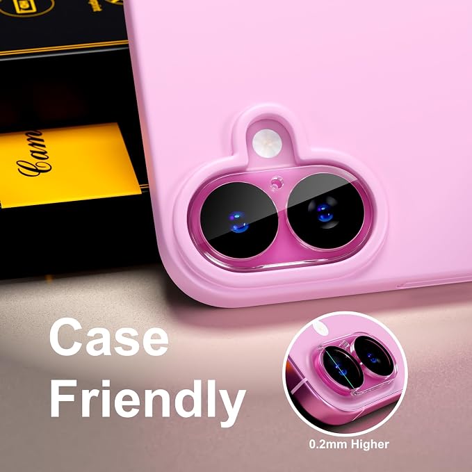 for 6 Pack iPhone 16 / iPhone 16 Plus Camera Lens Protectors, Clear | [Drop Protection] [Case Friendly] [Easy Installation] 9H Tempered Glass Camera Screen Protector Cover Accessories - Image 6