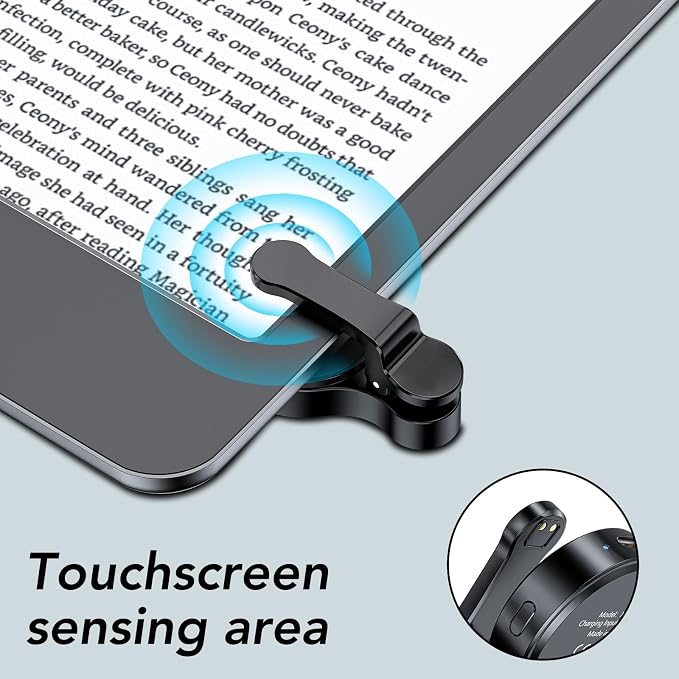 Remote Control Page Turner for Kindle Paperwhite Oasis Kobo eReaders,Kindle Clicker Page Turner Accessories for iPhone,iPad, Android Tablets Reading Novels,Camera Video Record&Shutter Selfie (Black) - Image 7