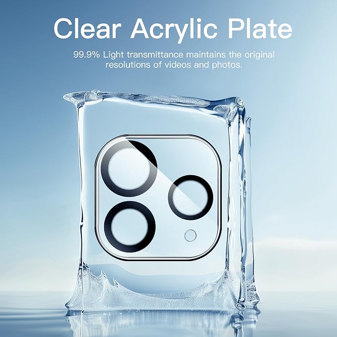 JETech Camera Lens Protector for iPad Pro 11"/13" M5/M4, 3-Pack | 9H HD Clear Tempered Glass, Full Coverage Protection, Anti-Scratch Design, Easy Installation - Image 4