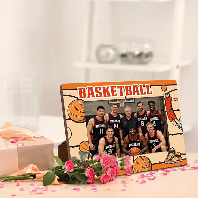 Basketball Picture Frame, MVP Player Sports Themed Photo Frame for 4x6 Inches Photos, Tabletop Display Frames to Basketball Players and Coaches, Sports Decor for Home - Image 4