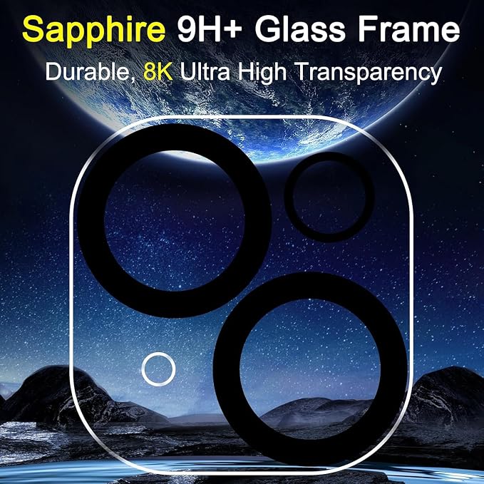 Ferilinso Camera Lens Protector for iPhone 14/15/14 Plus/15 Plus/13/13 Mini | 6 Pack, 9H+ Tempered Glass, Military-Grade Shatterproof Camera Cover, Case Friendly, HD, No Flash Glare for Night Shooting - Image 6