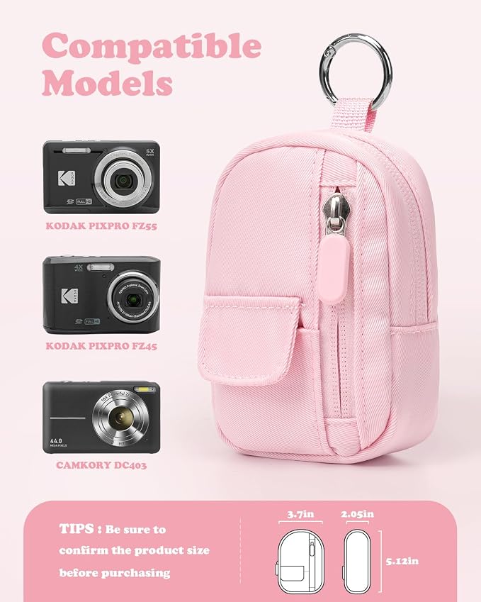 Soft Camera Case for Digital Camera KODAK PIXPRO FZ55/ FZ45/CAMKORY DC403 | Travel Camera Pouch, Carry Case Bag Cute Small - Image 2