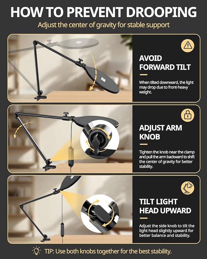 UBeesize 10" Desk Ring Light with Stand, Multi-Angle Adjustable Arm with C-Clamp for Home Office, Streaming Light with Inline Control for Video Conference, Podcast, Gaming, Recording, Live Streams - Image 8