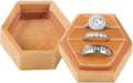 MFXIP Velvet 3 Slots Jewelry Ring Box Engagement Wedding Box Keepsake Box Bridal Photo Ring Triple Slots Hexagon by MFXIP