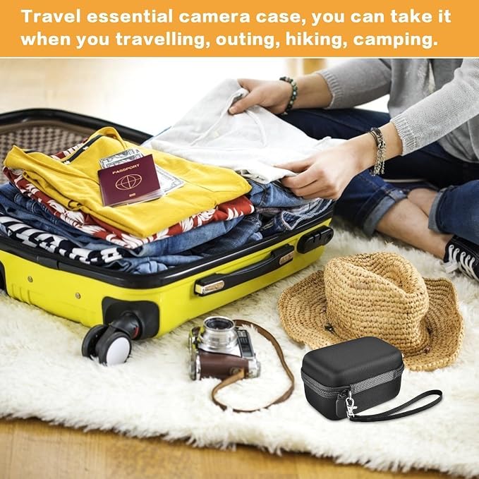 Digital Camera Case for Travelers & Vloggers, Case Only, Gray Inner | for Duluvulu for Oiadek for Zostuic for TEBNGIHNM for Canon G7 X Mark III/II 4K Vlogging Camera, Mesh Pocket, Compact Size - Image 7