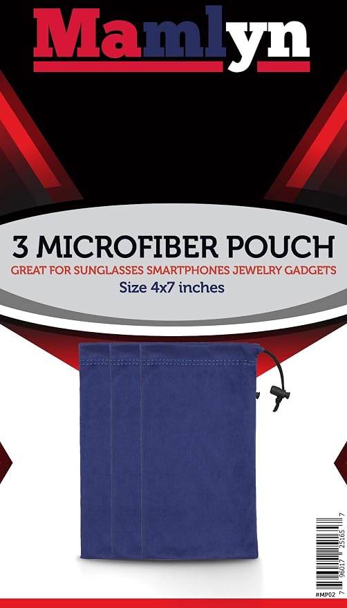 Premium Quality Microfiber Sunglasses Pouch With Spring Fastener - Image 4