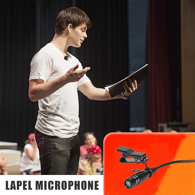 Lavalier Microphone Lapel Microphone Compatible with Shure Wireless Transmitter - Unidirectional Condenser Mic - Mini XLR TA4F Plug - Image 8