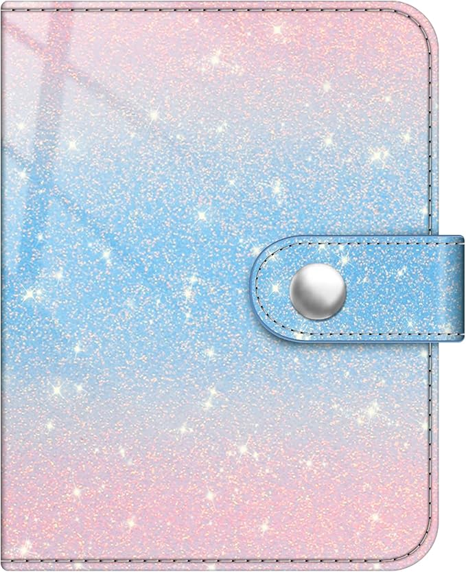 Fintie Mini Photos Album Book for 2x3 Inch Films - 52 Pockets Small Albums | For Fujifilm Instax Mini, Polaroid Hi-Print Pictures, Portable Kpop Photocard Holder, Travel Memory Book, Glitter Blue/Pink - Image 8