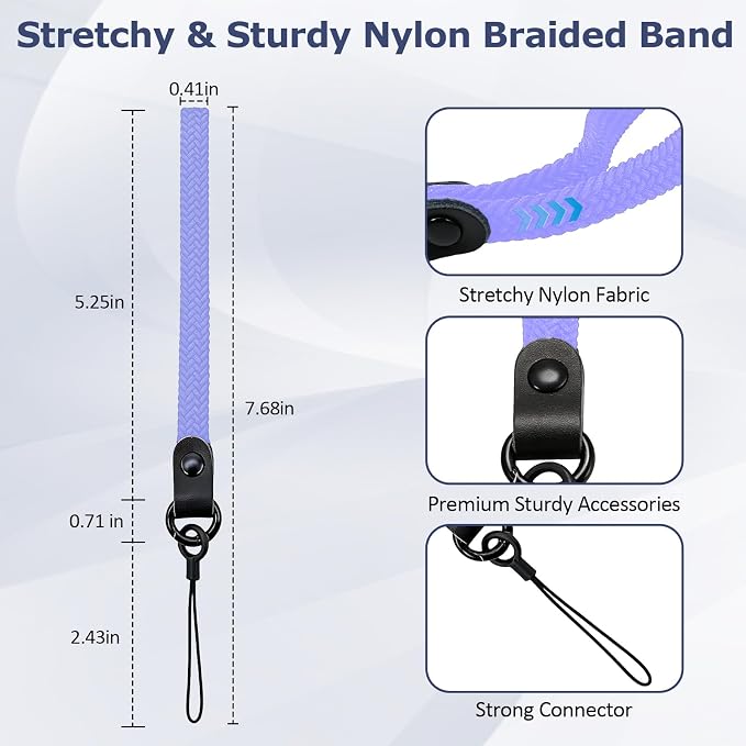 Elastic Nylon Wrist Lanyard for AirPods Case, Anti-Lost Strap for AirPods 1/2/3/Pro/Pro 2 Charging Case, Multi-Functional Wrist Strap for Phones Keys Cameras Small Gadgets, Lavender - Image 4