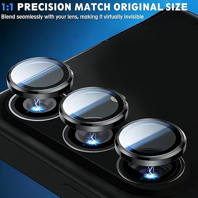 SiHPuoy 2Set Camera Lens Protector for Samsung Galaxy S26/S26 Plus, Black | 9H+ Tempered Glass, Military Grade Shatterproof,Anti-Scratch, Case Friendly,HD Metal Camera Cover,Does not Affect Night Shots - Image 5