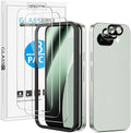 OMOTON 3+2 Pack for Google Pixel 10a Screen Protector 6.3 inch | 3 Pack Tempered Glass Screen Protector & 2 Pack Camera Lens Protector with Alignment Framework, Case Friendly by OMOTON