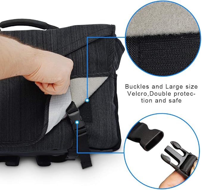 CADeN Camera Bag Case Shoulder Messenger Photography Bag with Laptop Compartment 14", Tripod Holder, Compatible for Nikon, Canon, Sony, DSLR SLR Mirrorless Cameras Waterproof Black - Image 7