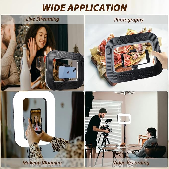 Ring Light for Phone with Video Rig, LED Video Light Kit, 8000mAh Battery, Bluetooth Remote, Adjustable Brightness and Color for Selfie, Phone Photography, TikTok, YouTube, Vlogging (LED Pro) - Image 8