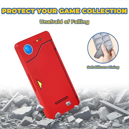 FUNLAB Switch 2 Game Case Holder for Nintendo Switch 2/1/OLED Games & Micro SD Cards, Switch Game Card Case with 24 Game Card Storage Cute - Red - Image 8