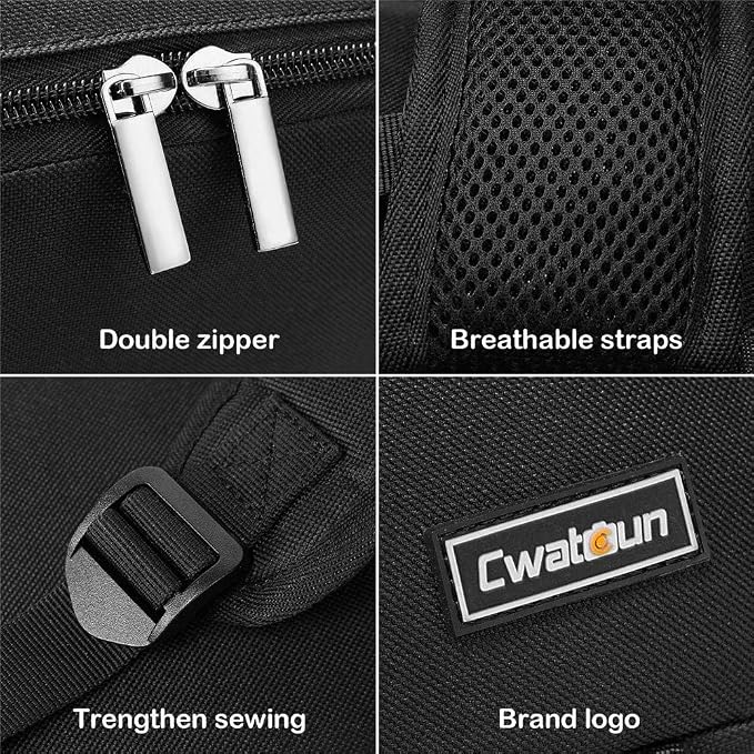 Cwatcun Professional Camera Backpack - Waterproof DSLR/SLR/Mirrorless Camera Case - Compatible with Sony, Canon, Nikon - Large Black - Image 9