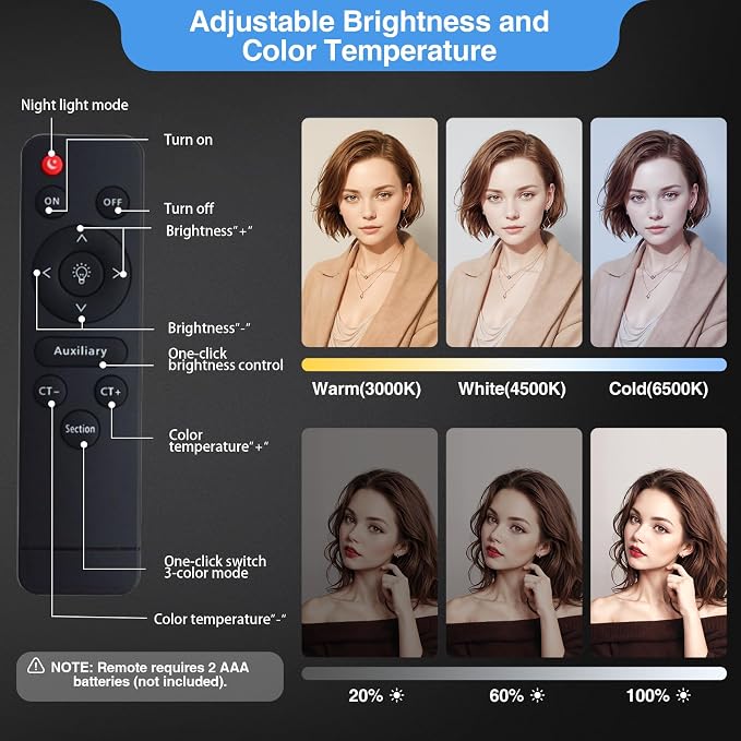 EMART Softbox Lighting Kit, 85W 20"x28" Softbox for Photography Light 2Pack | 3000K-6500K LED Bulbs with Remote, 75" Tripod, Professional Photography Lighting for Studio Lights, Portrait, Video Recording - Image 3