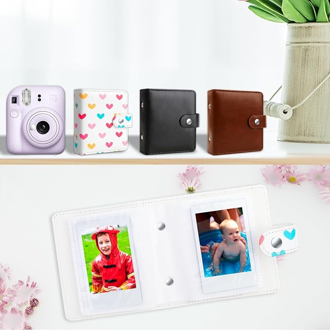 Ruibytree 52-Pocket Small Photo Album for 2x3 Pictures, Spine White, 1 Pack | Pocket-Size, PU Leather Cover, Snap Closure, Acid-Free Pages, Fits Polaroid 2x3 Photos, Kodak Mini Prints & ZINK Photos - Image 8