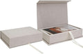 Vienrose Linen Photo Storage Box, 8"x10", Postcard Keeper, Beige | 1Pc Sturdy Linen Cover Box for Photos, Postcards & Decorative Paper Storage, Perfect for Home, Office, Craft Room, and Travel by Vienrose