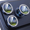 iPhone 17 Pro/17 Pro Max Camera Lens Protector Bling Diamond, Blue | Individual Metal, 9H Hardness, Scratch Resistant, Shockproof, Drop Protection, Case Friendly, Stylish Accessories by Xfilm