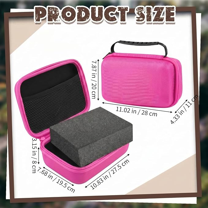 Relaxweex Hard Case with Foam, 11 X 7.8 X 4.3 Inch, Fuchsia | EVA Waterproof Shockproof Case, Customizable Foam for Camera Electronics Instruments, Digital Products, with Knife - Image 2