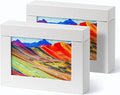 5x7 Photo Storage Boxes, Small Photo Storage Box Archival For Couple Photos, Postcards Box, Cardboard Photo Case For Pictures (2 Pack) by Aiuonenian
