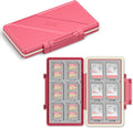 Hot Pink Memory Card Case Micro SD TF SD Card Case Storage Holder Wallet | Compact Micro SD Card Holder Box for 24 Micro SD SDXC SDHC TF Cards and 12 SD SDXC SDHC Cards, Ergonomic Locking Systerm by JJC