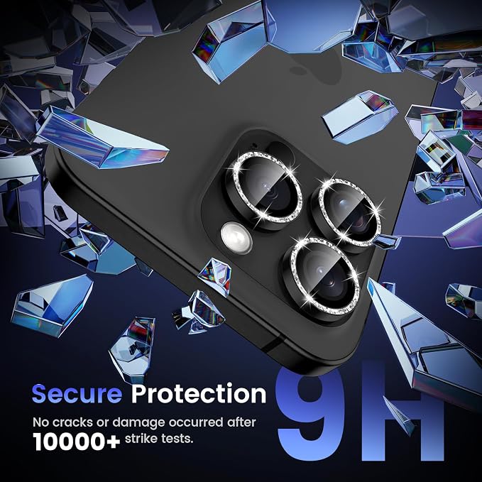 Tensea Camera Lens Protector for iPhone 16 Pro Max/16 Pro/15 Pro Max/15 Pro | Metal Aluminum Alloy Tempered Glass Cover Bling Camera Screen Protector Accessories, Case Friendly - Image 5