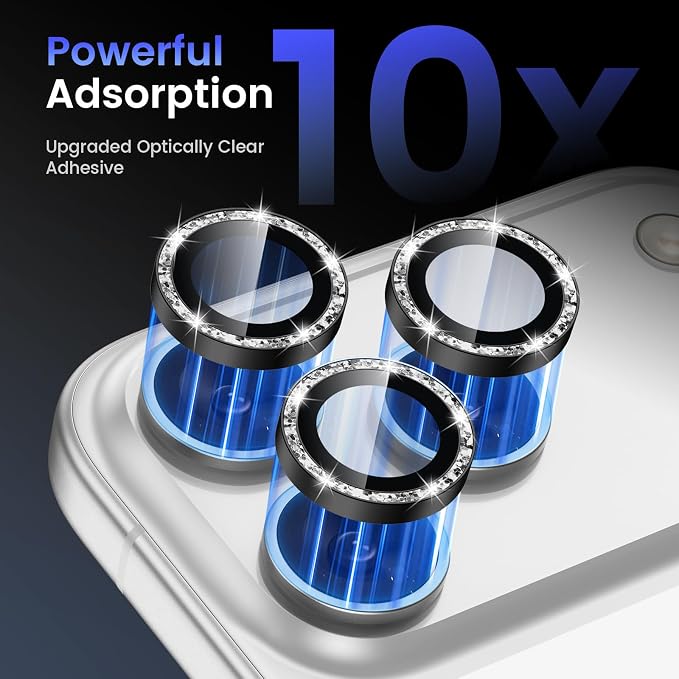 Tensea Camera Lens Protector Compatible for iPhone 17 Pro Max/17 Pro | Metal Aluminum Alloy Tempered Glass Cover Bling Camera Screen Protector Accessories, Case Friendly - Image 4