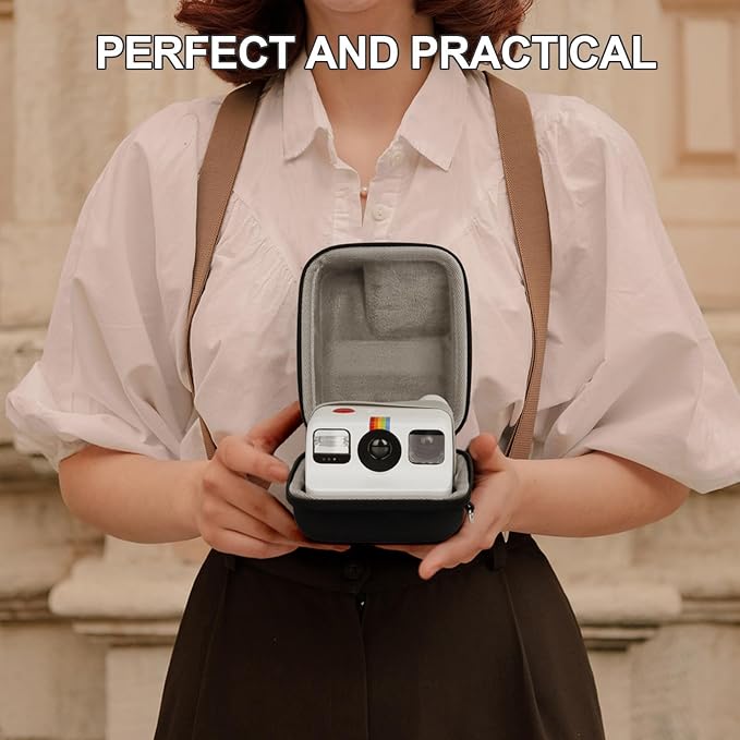 Protective Case for Polaroid Go Instant Film Camera - Camera Bag Compatible with Polaroid Go 9035/9071/ 9070 Storage Case Travel Carry Bag with Wrist Band - Black - Image 6