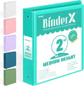 BinderX 3 Ring Binder 2 Inch, 2" Clear View Binder, Aqua Blue, Letter /A4 | Extra Durable, PVC-Free, Customizable, Interior Pockets, 450-Sheet Capacity, Eco-Friendly, Reinforced Hinge, School, Office by Sooez