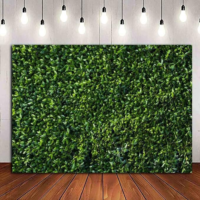 Nature Spring 3D Green Leaves Theme Photo Background Wedding Birthday Party Newborn Baby Shower Photography Backdrops Zoo Decor Shoot Props Bannner (8x6 FT) - Image 3