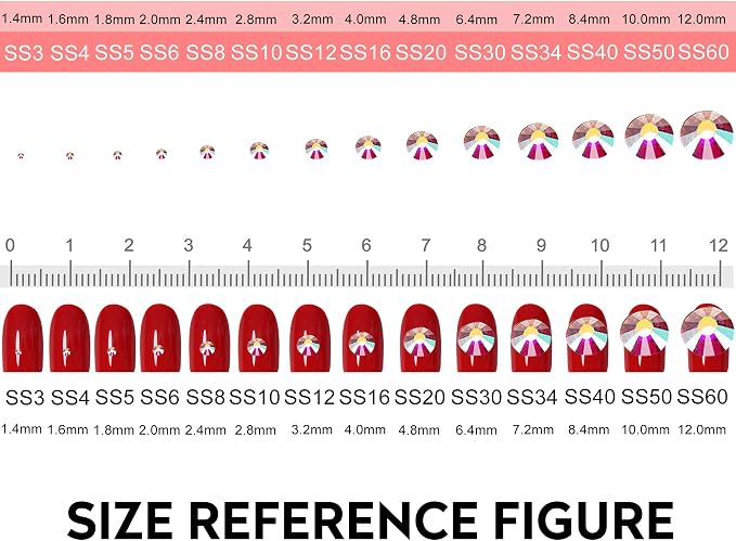 Jollin Hotfix Rhinestones Flatback Crystal Gems 2mm SS6, Pink | 2880pcs Hot Fix Crystals Glass Rhinestones for Bedazzling, Crafting, Clothes, Shoes & Accessories DIY Decoration - Image 5