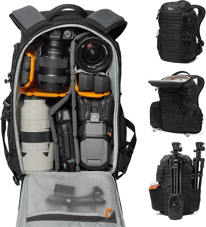 Lowepro ProTactic BP 350 AW III Camera Backpack, 4-point Access, Professional Camera Bag, DSLR/Drones/Mirrorless, Up to 14" Laptop, Rain Cover, for Photographer,Videographer, Volume 17L by Lowepro