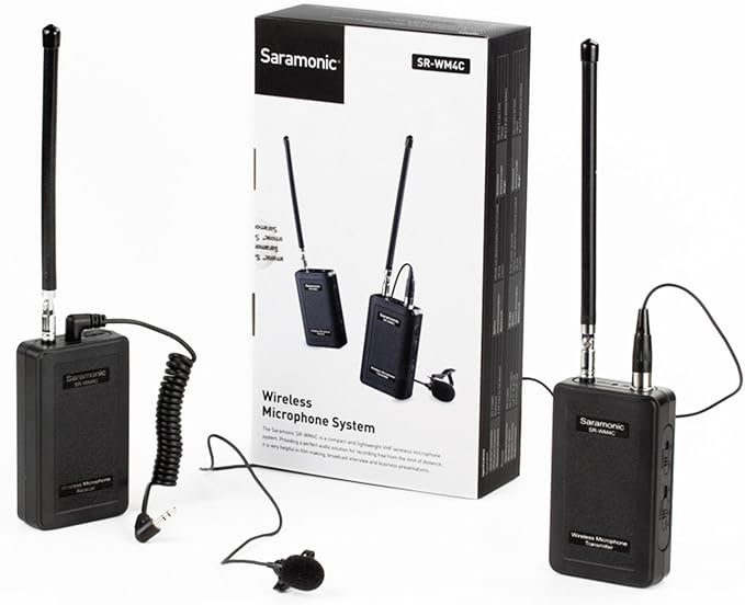 Saramonic Wireless Lavalier Microphone, SR-WM4C 4-Channels VHF Lapel Mic System (200' Range) Compatible with DSLR Camera Canon Nikon Sony Panasonic DV Camcorders Audio Recorder - Image 8