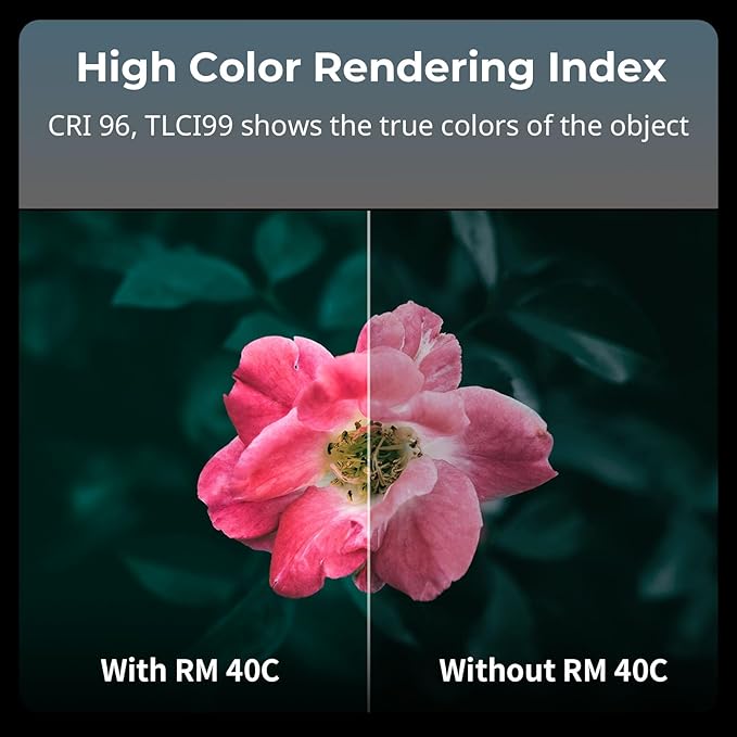 SmallRig RM 40C Portable RGB LED Video Light, Mini Camera Fill Light | 2500K-10000K CRI 96 TLCI 99, 4800mAh, LCD Display, for TikTok YouTube Content Creators Photographer Gifts - 5359 - Image 5