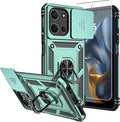 for Moto G 2026 /Moto G Play 2026 Case,with Screen Protector and Camera Cover,[Military Grade] 16ft.Drop Tested Cover with Magnetic Kickstand Protective Case for Motorola G 2026, Green by SKMY