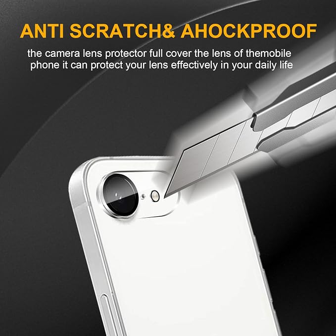 3 Pack Camera Lens Protector for iPhone 17e | Tempered Glass,Anti-Fingerprint,9H Hardness,Scratch Resistant,Easy to Install,Bubble Free,HD Clarity - Image 4