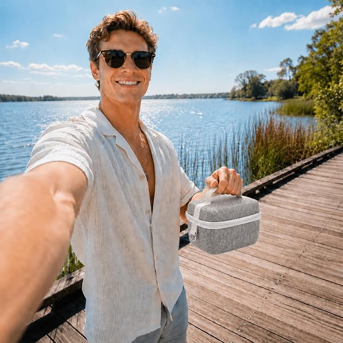 Comecase Large Travel 4K Vlogging Camera Case for Duluvulu/for AUREAPI | Outdoor Camera Storage with 2 Divider and Mesh Pocket, for Vloggers and Content Creators, Trip Ready, Grey - Case Only - Image 9